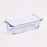 Pasabahce BORCAM négyzetes bordázott kenyérsütő hőálló üvegedény fogóval  1.120ml, 250*115*70mm