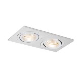 PASADENA GU10 SQ II süllyesztett lámpa szálcsiszolt alumínium 230V LED GU10 2x7W