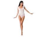 Passion BS064 - nyitott necc body (fehér) - S-L