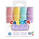 Pasztell 4db-os szövegkiemelő szett - Carioca
