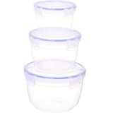 Patentzáras kerek ételtároló szett 3db-os DÜ344