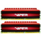 Patriot DIMM memória 2X4GB DDR4 3000MHz  CL16 1,35V Viper 4 RED Dual Channel (PV48G300C6K)