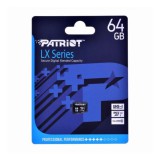 PATRIOT LX SERIES MICRO SDXC 64GB CL10 UHS-I U1 (80 MB/s olvasási sebesség)