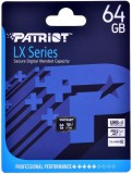 Patriot LX SERIES MICRO SDXC 64GB CLASS 10 UHS-I U1 (90 MB/s OLVASÁSI SEBESSÉG)