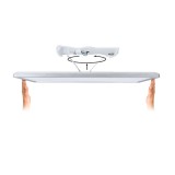 Paulmann 71010 LED Panel Atria Shine mennyezeti lámpa, 3-lépéses-dimmelés, króm, 4000K természetes fehér, 1.800 lm, IP20