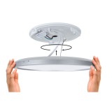 Paulmann 71015 LED Panel Atria Shine mennyezeti lámpa, fekete, 4000K természetes fehér, 1.600 lm, IP20