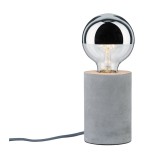 Paulmann 79621 Neordic Mik asztali lámpa, bura néküli, beton, szürke, E27 foglalat