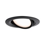 Paulmann 92459 LED Recessed Nova Plus Coin Single fürdőszobai beépíthető lámpa, kerek, fekete, 2700K melegfehér, Coin foglalat, 470 lm, IP65