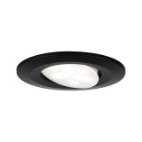 Paulmann 92461 LED Recessed Calla Swivelling fürdőszobai beépíthető lámpa, kerek, fekete, 4000K természetes fehér, 500 lm, IP65