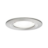 Paulmann 92981 Nova fürdőszobai beépíthető lámpa, kerek, fix, 3-step-dimming, szálcsiszolt, GU10 foglalat, 450 lm, IP44
