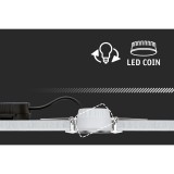 Paulmann 93076 LED Module Led Coin beépíthető lámpa, kerek, fehér, 3000K melegfehér, Coin foglalat, 370 lm