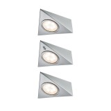Paulmann 93572 Triangle Sensor pultvilágítás, beépített szenzorral, szálcsiszolt, 2700K melegfehér, beépített LED, 170 lm