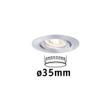 Paulmann 94296 Nova Mini beépíthető lámpa, kerek, billenthető, alumínium, 2700K melegfehér, Coin foglalat, 310 lm, IP23