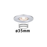 Paulmann 94302 Nova Mini beépíthető lámpa, kerek, fix, króm, 2700K melegfehér, Coin foglalat, 310 lm, IP44