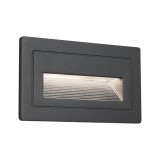 Paulmann 94383 Wall DL kültéri beépíthető lámpa, 58 mmx103 mm, négyzet, fekete, 3000K melegfehér, beépített LED, 500 lm, IP44