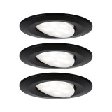 Paulmann 99991 LED Recessed luminaire Calla spotlámpa, fekete, 4000K természetes fehér, beépített LED, 680 lm, IP65