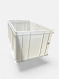 Pavoni Euro Műanyag Láda 60X40X32 cm, fehér, erősített alj, zárt markolat, HDPE