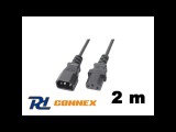 PD Connex CX18 230V tápkábel hosszabbító 2m (IEC C14 - IEC C13)