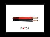 PD Connex RX22 Hifi hangfalkábel Piros - Fekete (2x1,5 mm2) Méretre vágható