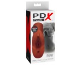 PDX Double Stroker - 2in1 élethű maszturbátor (barna)