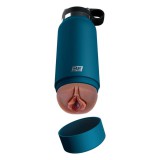 PDX Fuck Flask Private Pleaser - műpunci kulacsban (kék-barna)