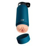 PDX Fuck Flask Private Pleaser - műpunci kulacsban (kék-natúr)