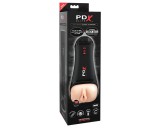 PDX Super Stroker - rezgő, nyögő műpunci (natúr-fekete)