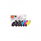 Peach 0F319856 tintapatron 6 db Kompatibilis Fekete, Magenta, Sárga, Cián (PI100-303)