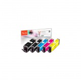 Peach 0F320133 tintapatron 5 dB Fekete, Cián, Magenta, Fotó fekete, Sárga (PI100-336)