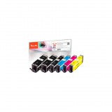 Peach 0F320134 tintapatron 6 dB Kompatibilis Standard teljesítmény Fekete, Cián, Magenta, Sárga (PI100-337)