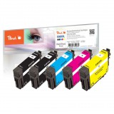 Peach PI200-971 tintapatron 5 db Kompatibilis Nagy (XL) kapacitású Fekete, Cián, Magenta, Sárga (PI200-971)