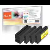 Peach PI300-1005 tintapatron 4 db Kompatibilis Nagy (XL) kapacitású Fekete, Cián, Magenta, Sárga (PI300-1005)