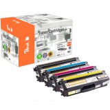 Peach PT1047 festékkazetta 4 db Kompatibilis Fekete, Cián, Magenta, Sárga (PT1047)