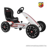 Pedálos Gokart Abarth Licence EVA Kerékkel-Állítható Ülés-Fehér