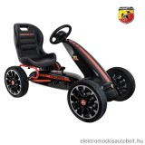 Pedálos Gokart Abarth Licence EVA Kerékkel-Állítható Ülés-Fekete