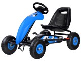 Pedálos Gokart Felfújható-Csapágyas Kerekekkel-50Kg. Terhelhetőség-Állítható Ülés-Kék