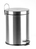. Pedálos szemetes, rozsdamentes acél, kivehető műanyag vödörrel, 10 liter (UACROM10)