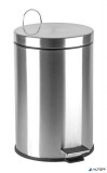 . Pedálos szemetes, rozsdamentes acél, kivehető műanyag vödörrel, 12 liter