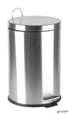. Pedálos szemetes, rozsdamentes acél, kivehető műanyag vödörrel, 20 liter