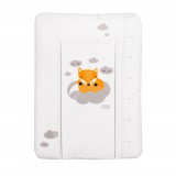 Pelenkázólap puha New Baby Róka - fehér 70x50cm