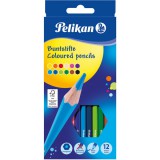 Pelikan: Hatszögletű színes ceruza 12 darabos