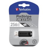 Pen Drive 256GB Verbatim PinStripe USB 3.0 fekete (49320) (49320) - Pendrive