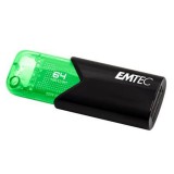 Pen Drive 64GB Emtec B110 Click Easy 3.2 USB 3.2 fekete-zöld (ECMMD64GB113) (ECMMD64GB113)
