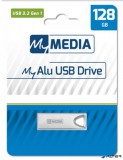 Pendrive, 128GB, USB 3.2 Gen1, alumínium ház, MYMEDIA "Alu" (by VERBATIM)