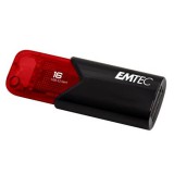 Pendrive, 16GB, USB 3.2, EMTEC "B110 Click Easy", fekete-piros