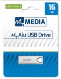 Pendrive, 16GB, USB 3.2 Gen1, alumínium ház, MYMEDIA Alu (by VERBATIM) (UMG16GA)