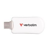 Pendrive, 256GB, USB-C 3.2 Gen1, VERBATIM Plectra, fehér (UV256GPLW)