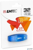 Pendrive, 32GB, USB 2.0, EMTEC "C410 Color", kék