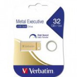 Pendrive, 32GB, USB 3.0,  VERBATIM "Exclusive Metal" arany