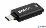 Pendrive, 32GB, USB-C 3.2, EMTEC "D400 Type-C", fekete